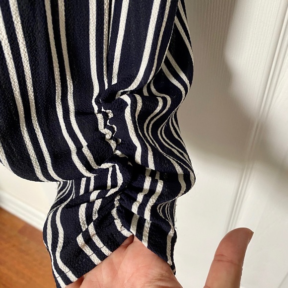 Love...ady Striped Surplice Neck Jumpsuit - Picture 5 of 6